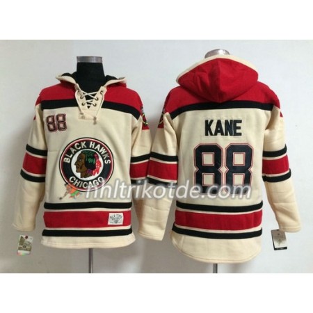 Chicago Blackhawks Patrick Kane 88 Weiß Sawyer Hooded Sweatshirt - Herren